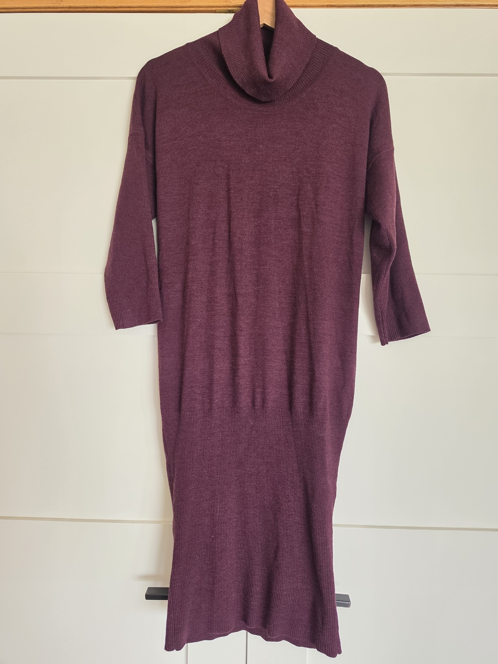 Yigal Azrouel Plum Turtleneck Midi Dress